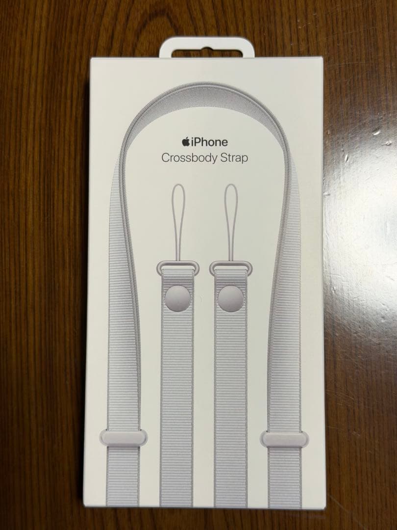 Apple純正　iPhone クロスボディストラップ - ライトグレイ
