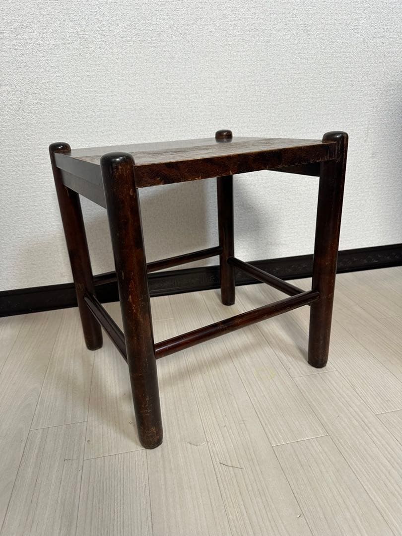 北海道民芸家具 スツール 椅子 サイドテーブル アンティーク調 レトロ ※i1※