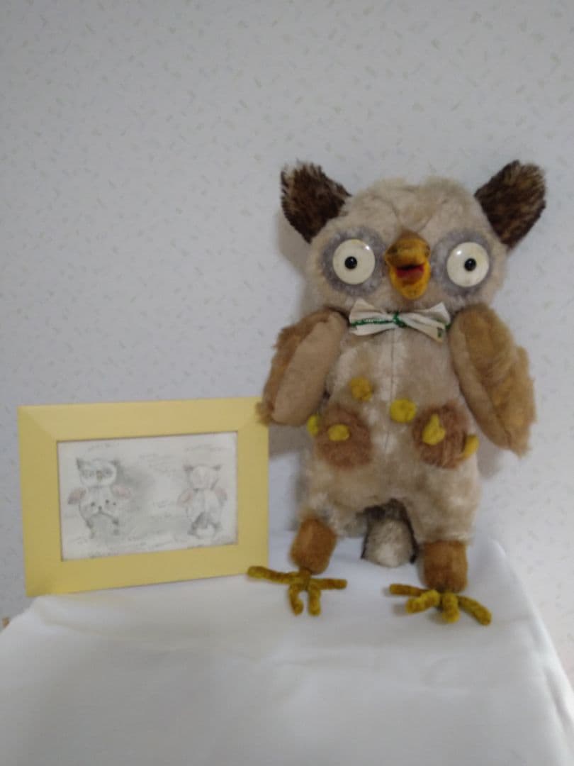 専用　加藤日砂　直筆サイン入り 直筆絵画　大きなふくろう